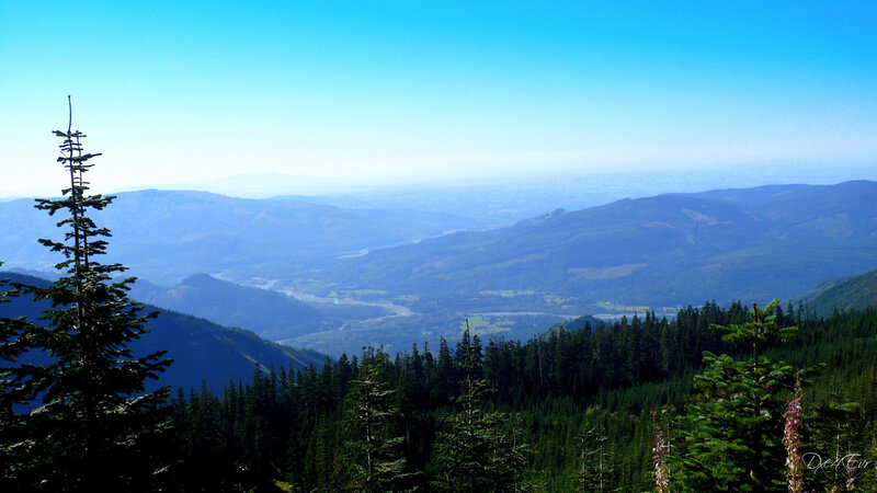 Mountain valley landscape view