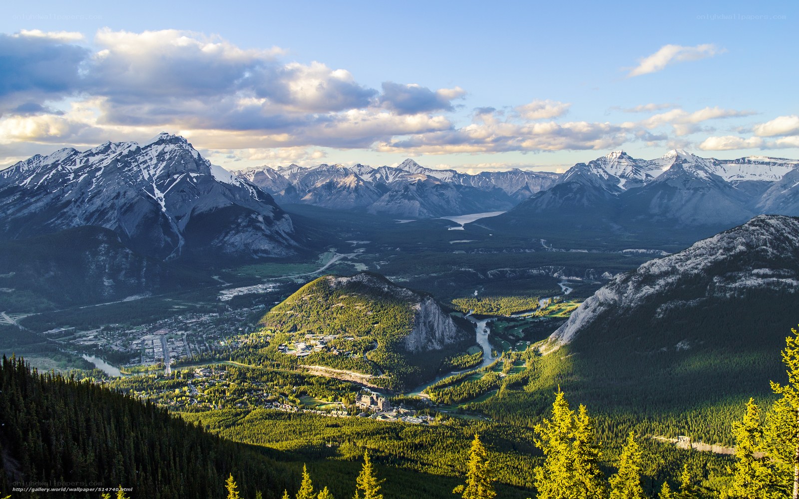 Mountain valley landscape view