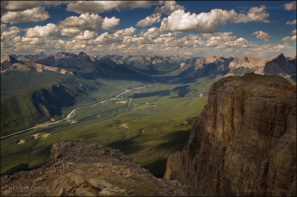 Mountain valley landscape view