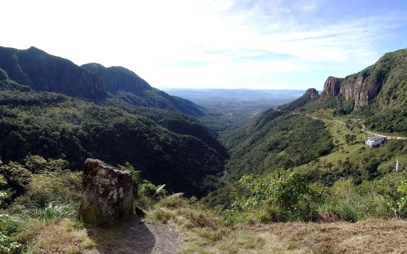 Mountain valley landscape view
