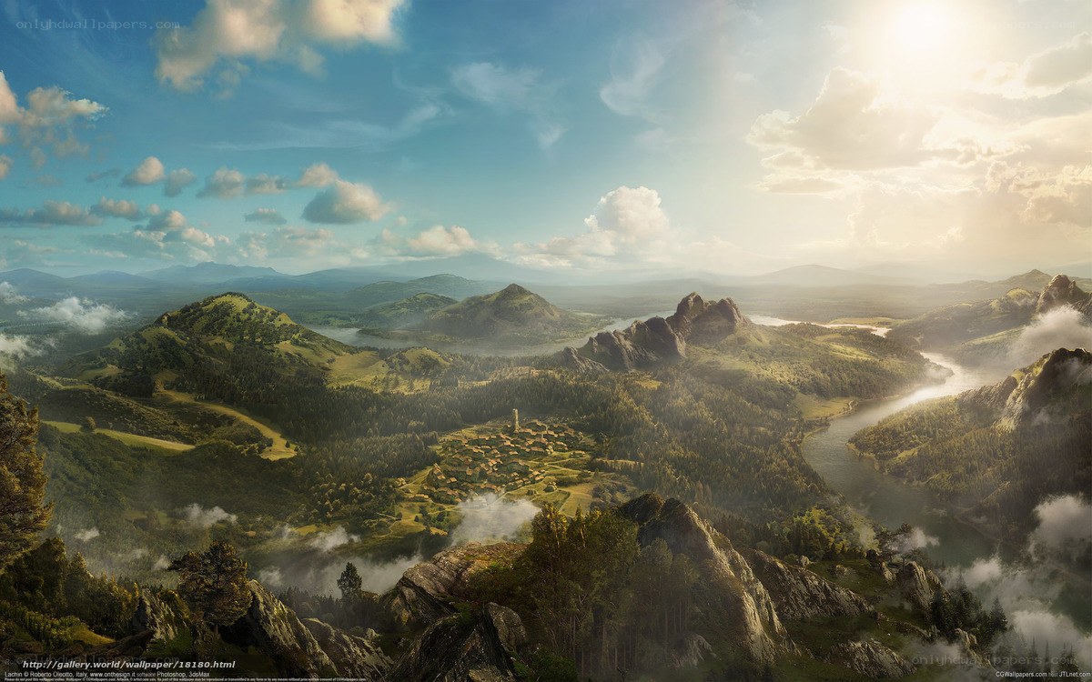 Mountain valley landscape