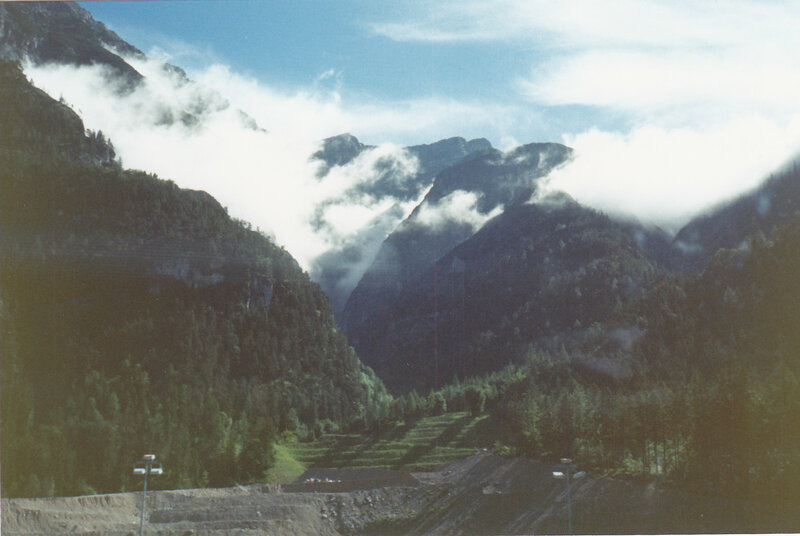 Mountain Valley with Clouds — Green, Serene, Afternoon