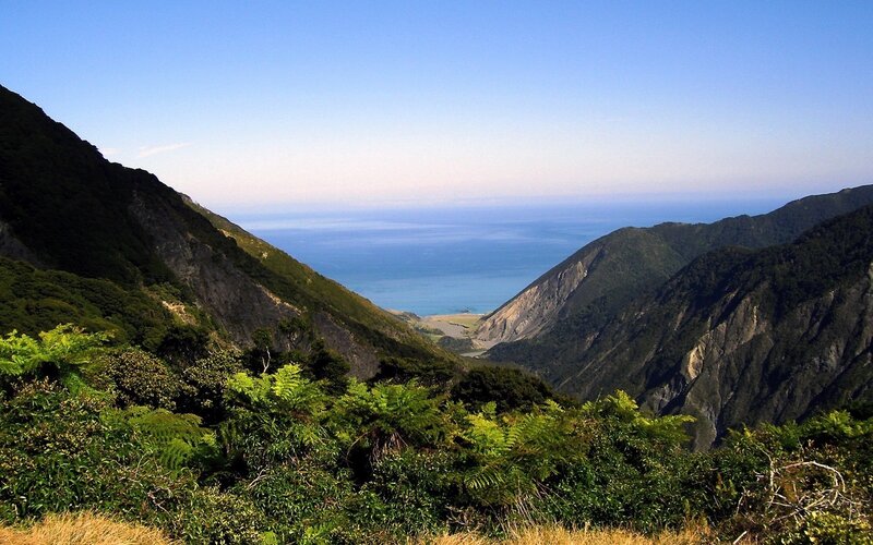 Mountain Valley with Ocean