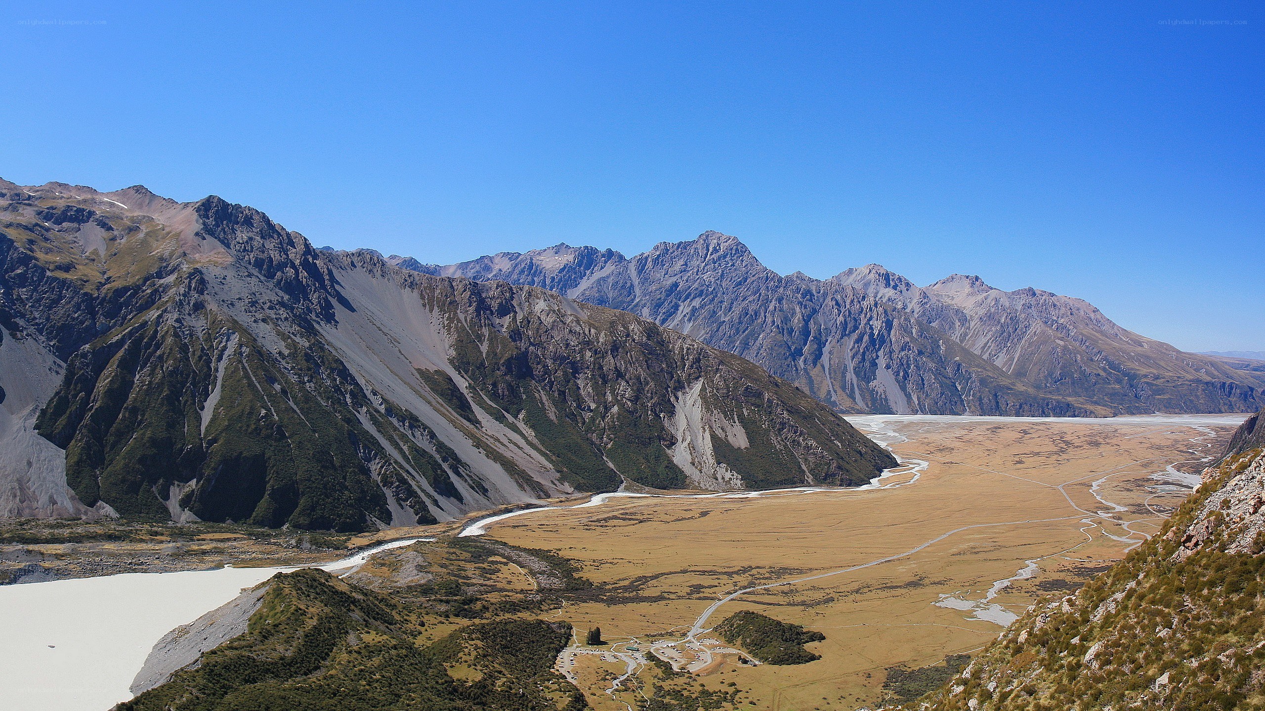 Mountain valley with river