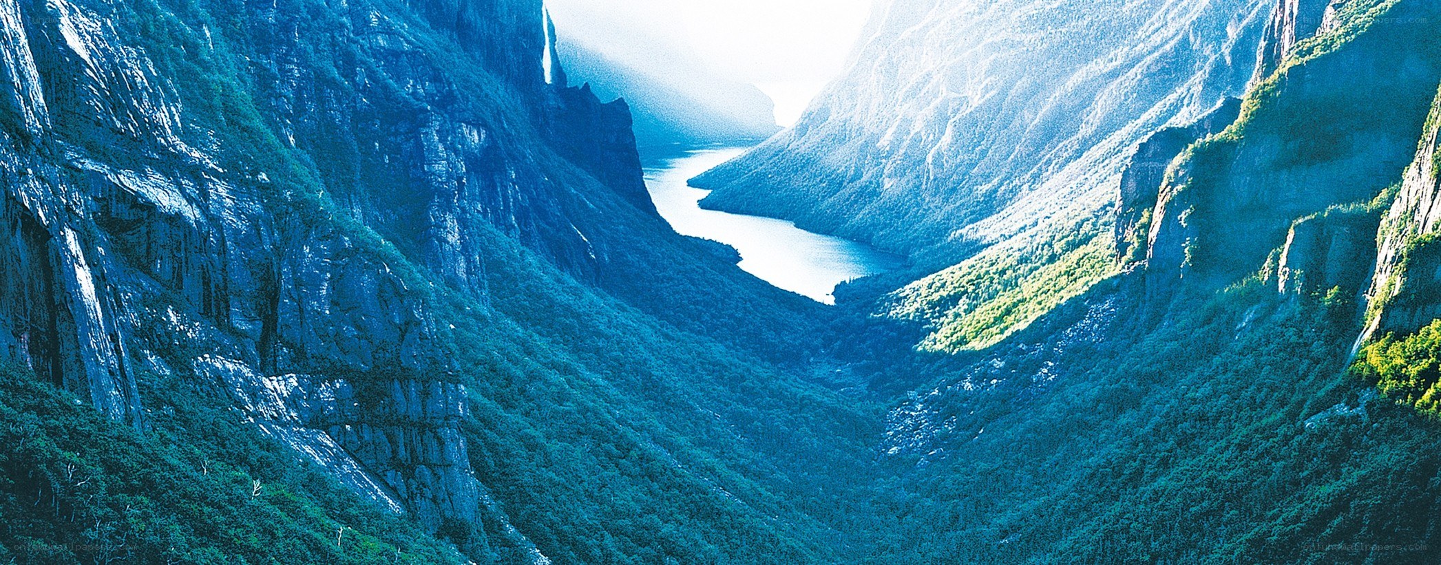 mountain valley with river