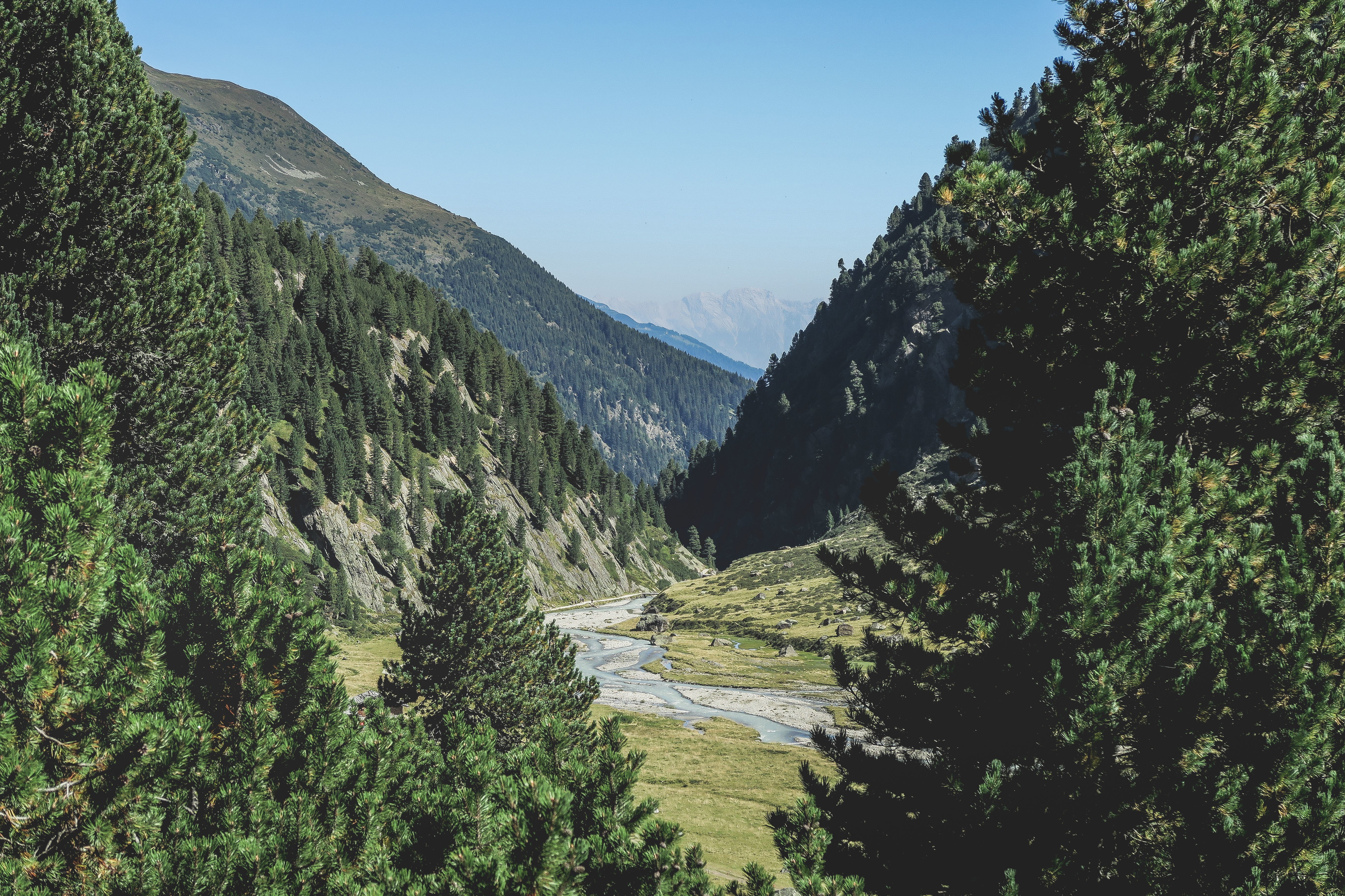 Mountain valley with river
