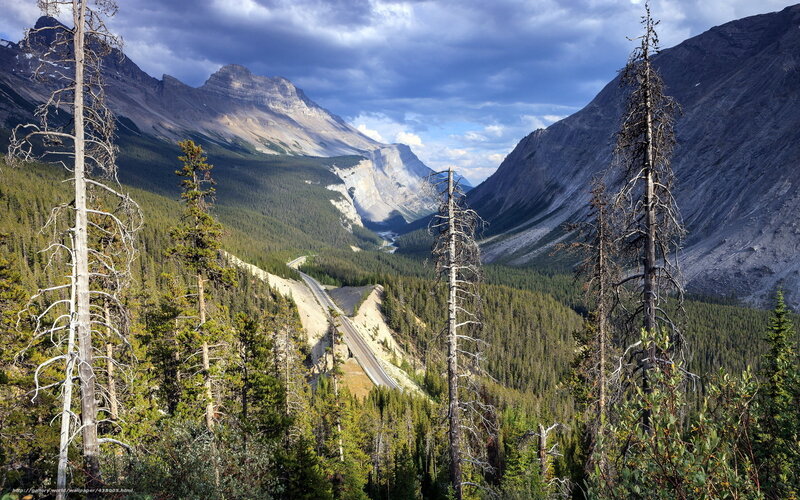 Mountain Valley with Road — Green, Dramatic, Afternoon