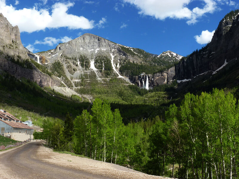 Mountain Valley with Waterfall — Green, Serene, Summer