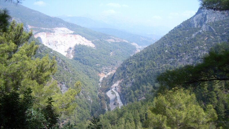 mountain valley with winding road