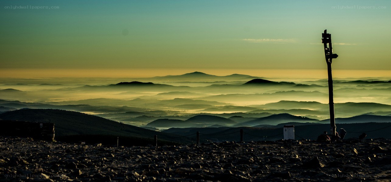 Mountain view at sunrise