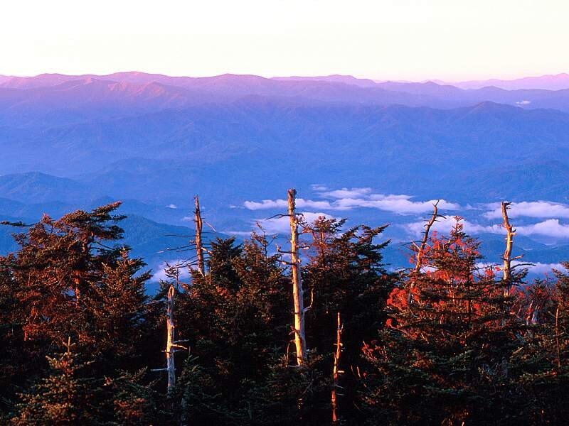 Mountain view at sunrise