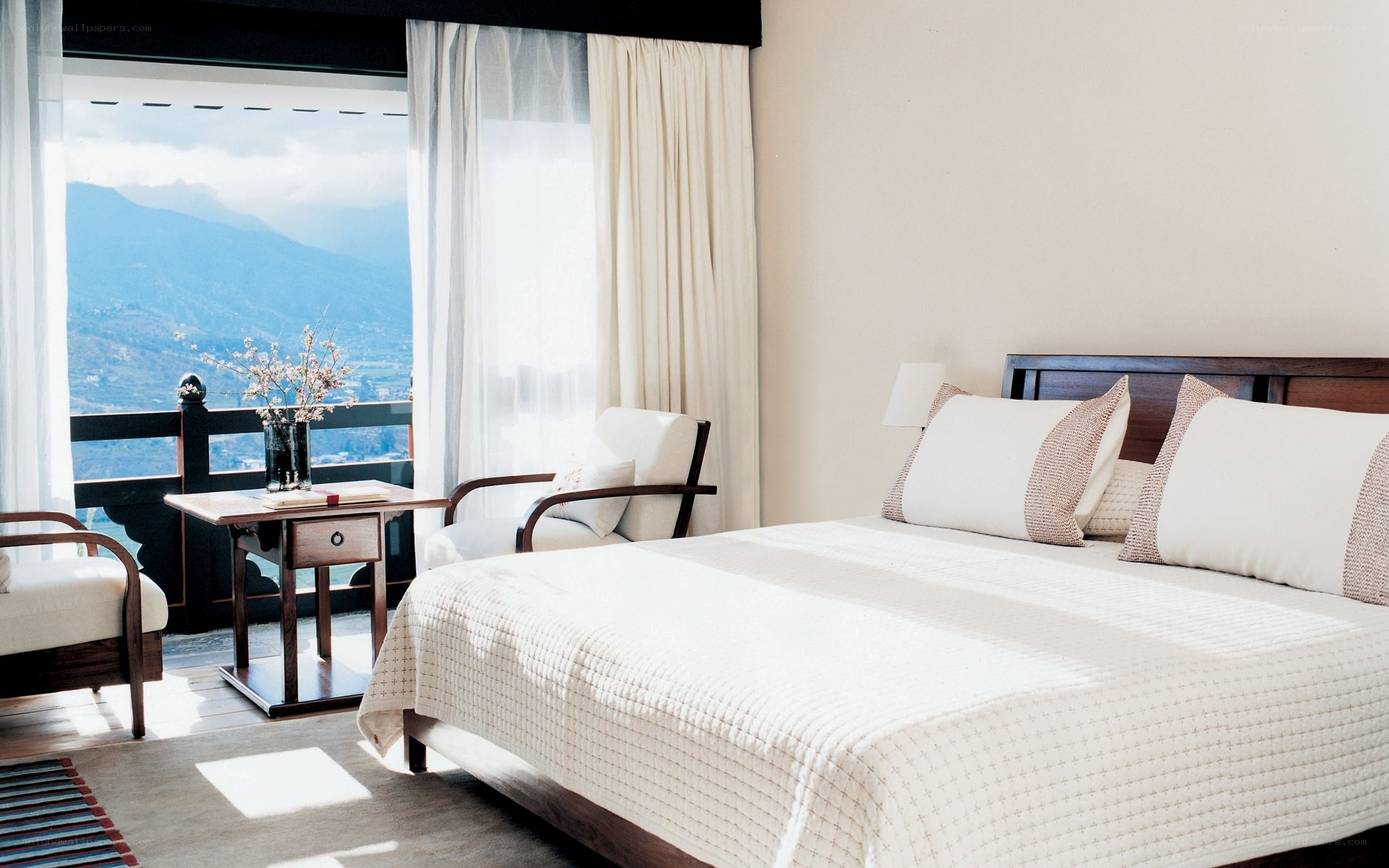Mountain view bedroom