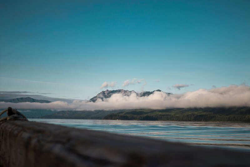 mountain view from a boat