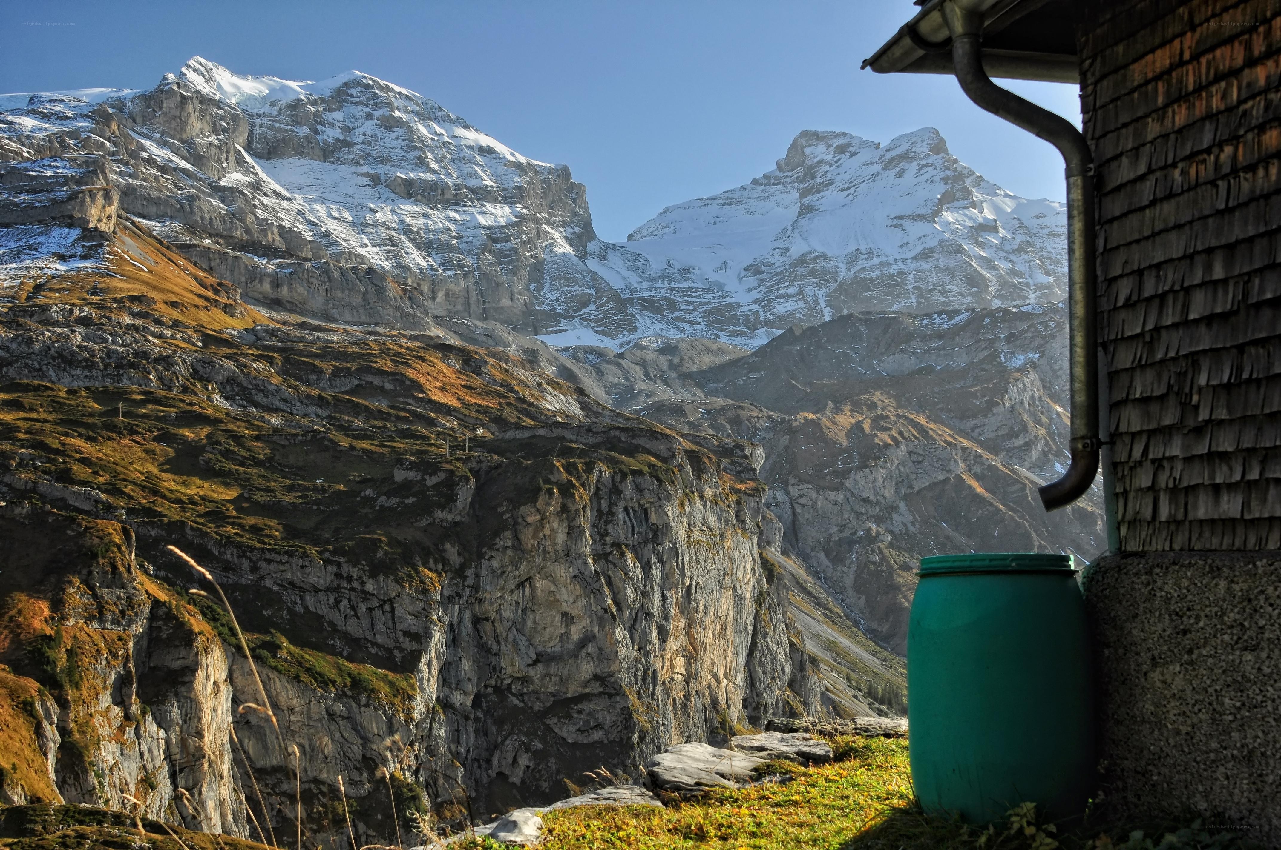 Mountain view from a cabin