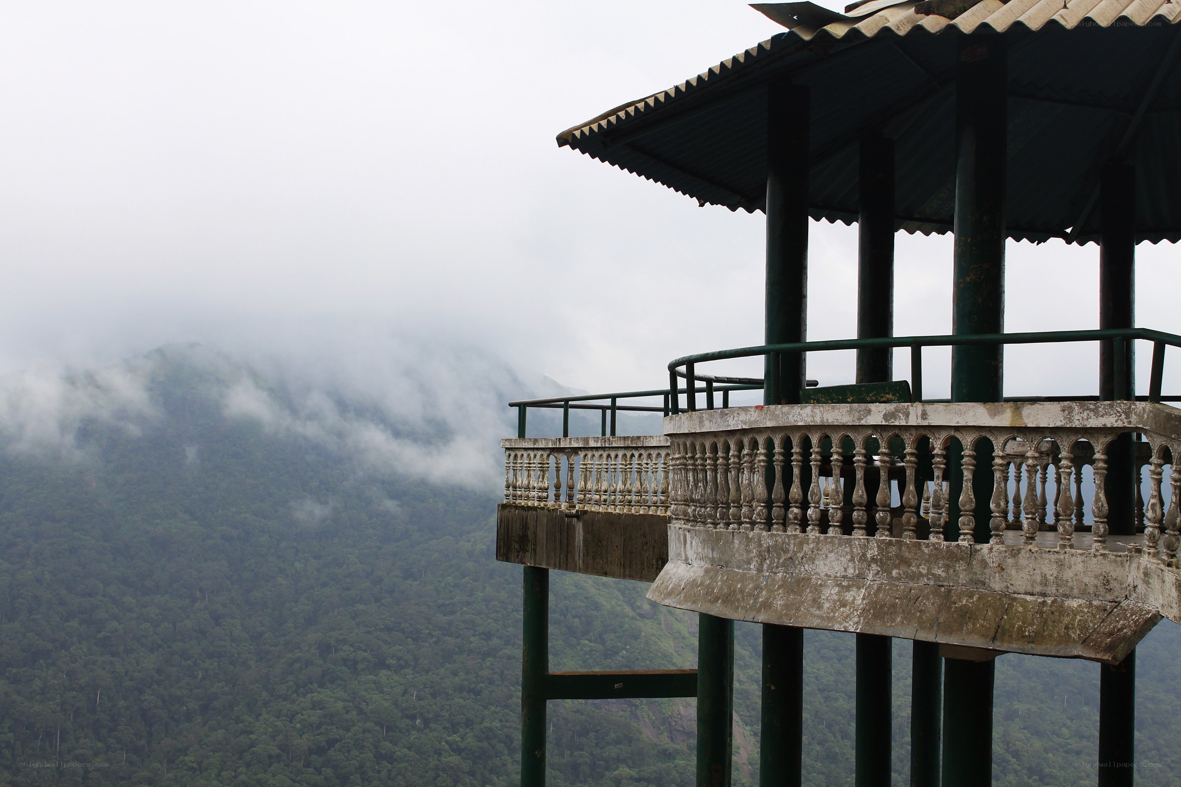 Mountain view from a pavilion