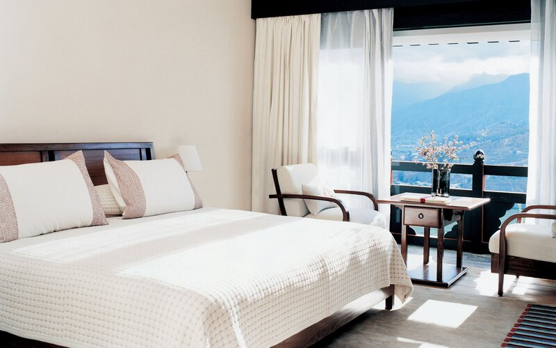Mountain view hotel room