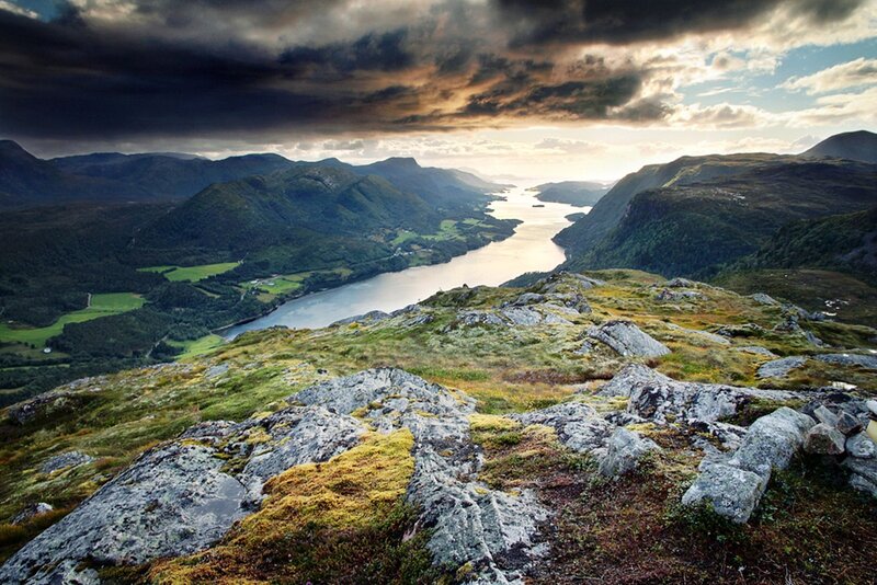 Mountain view of a fjord