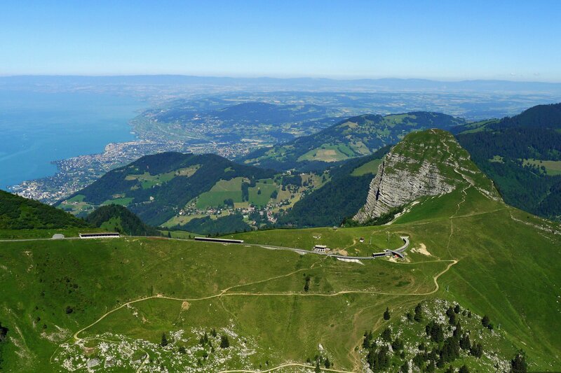 Mountain view of Lake Geneva