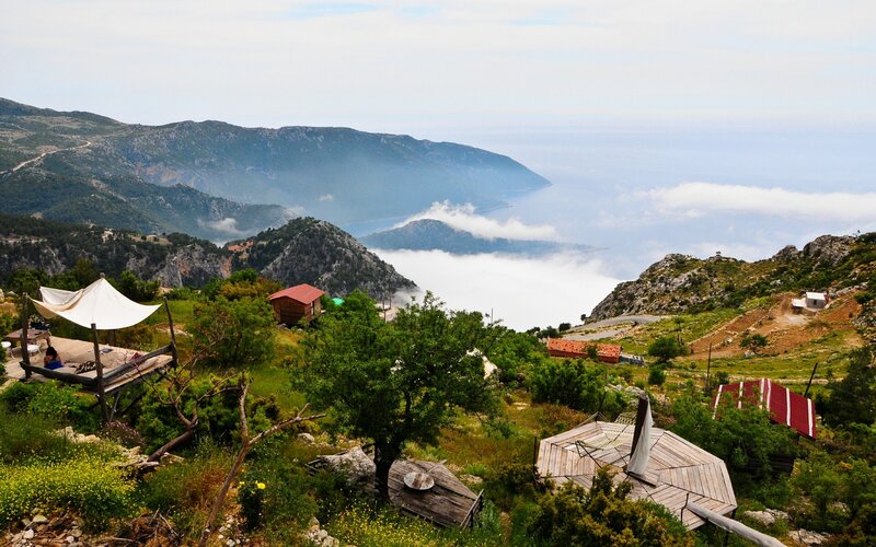 Mountain view with sea mist