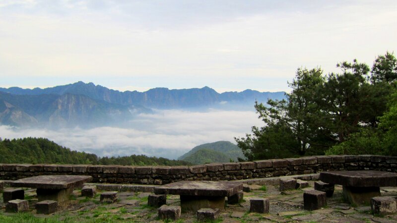 Mountain Viewpoint with Tables