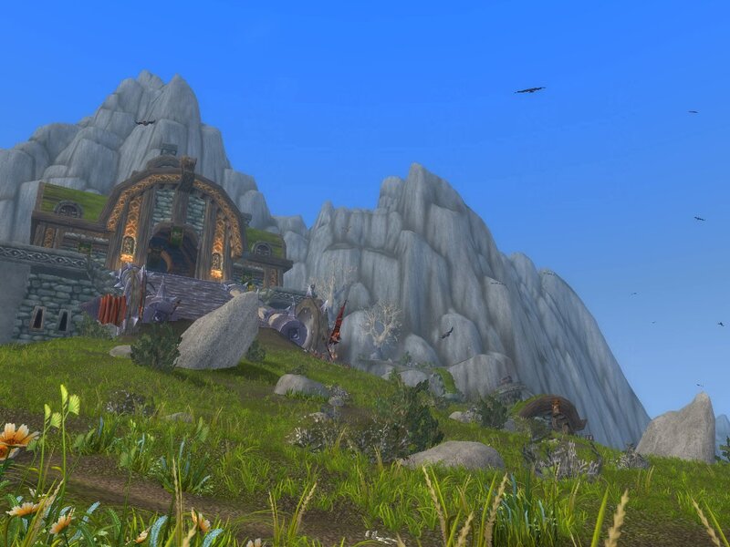 mountain village in a fantasy world