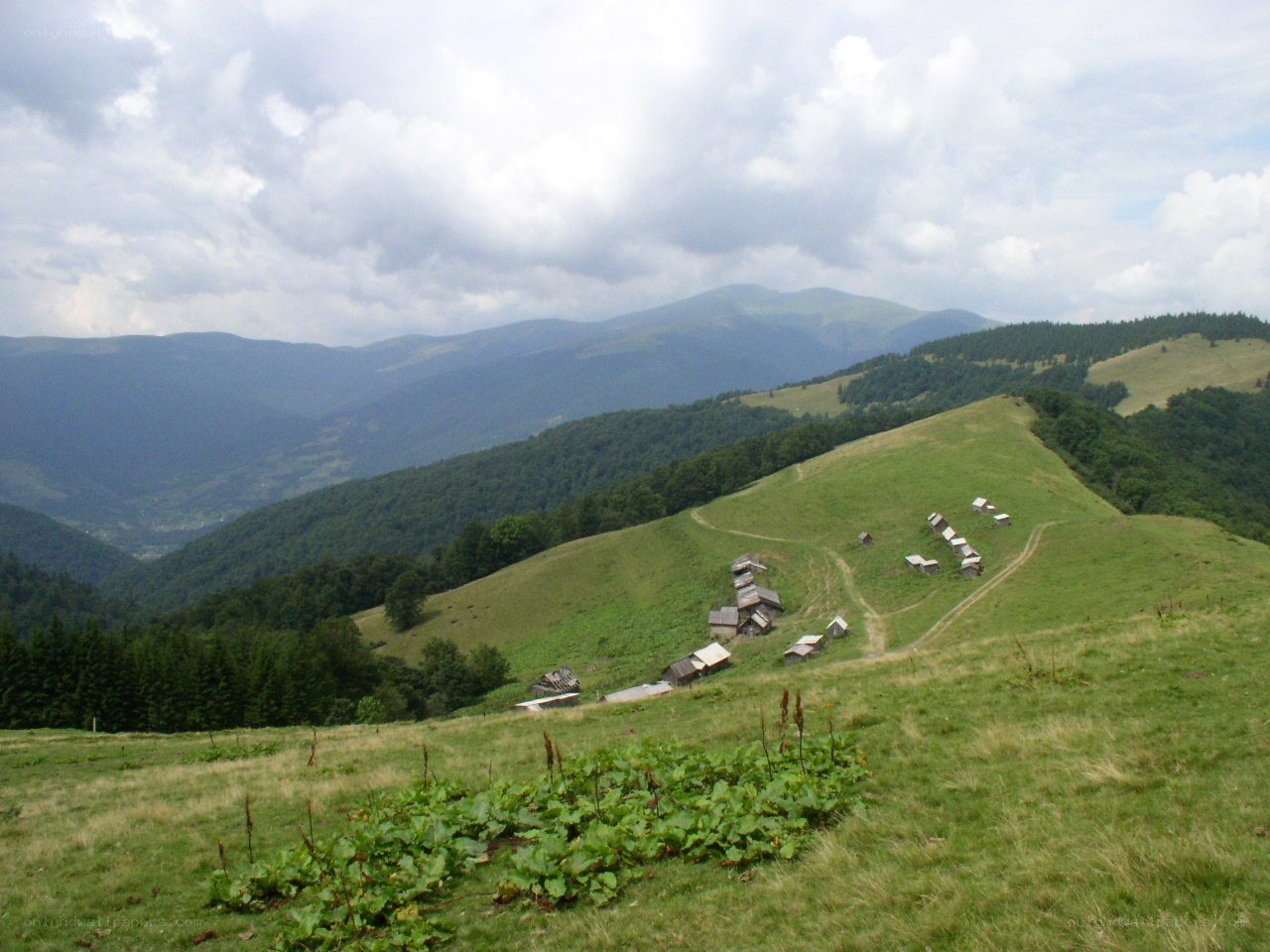 Mountain village in the hills