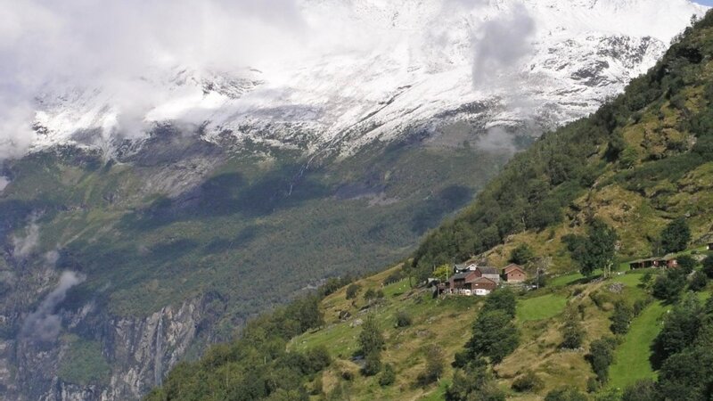 Mountain Village in Valley — Green, Serene, Summer