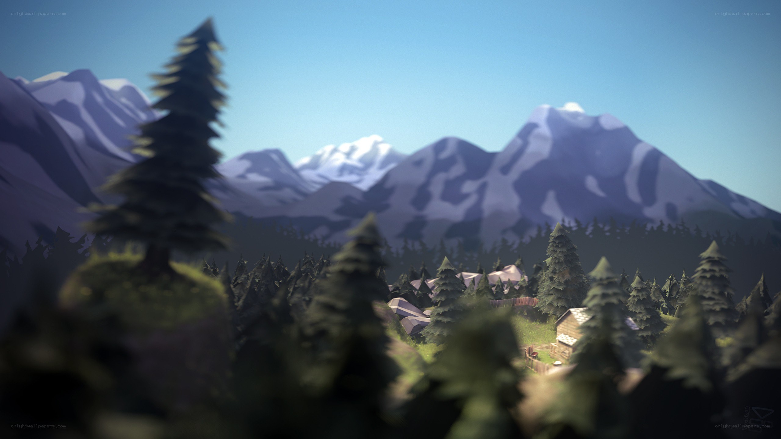 mountain village landscape