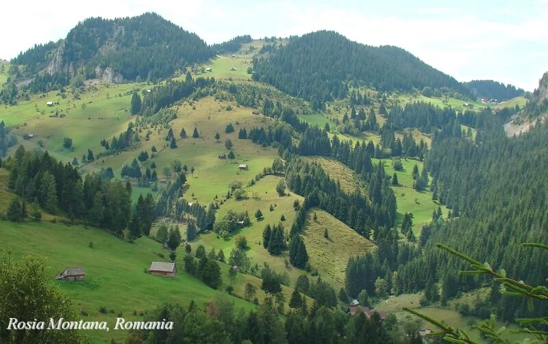 Mountain Village Landscape — Green, Serene, Afternoon, Photograph