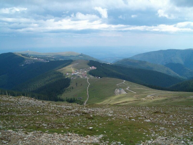 Mountain Village Landscape — Green