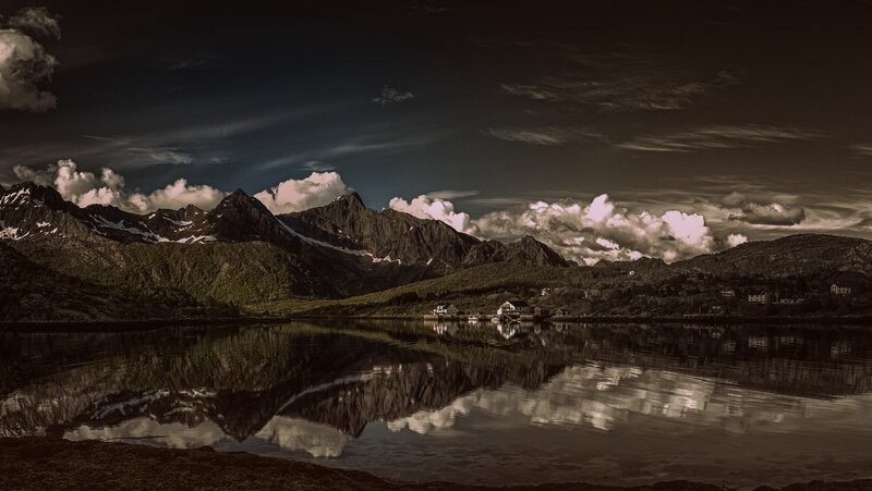 Mountain Village Reflection