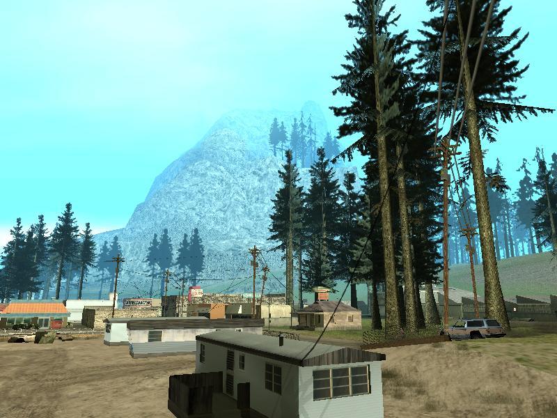 mountain village scene