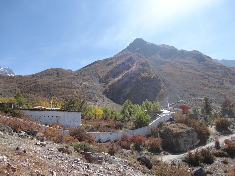 Mountain Village with Monastery