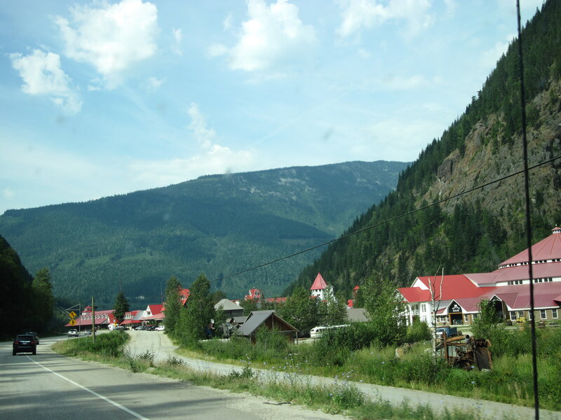 Mountain Village with Red Roofs