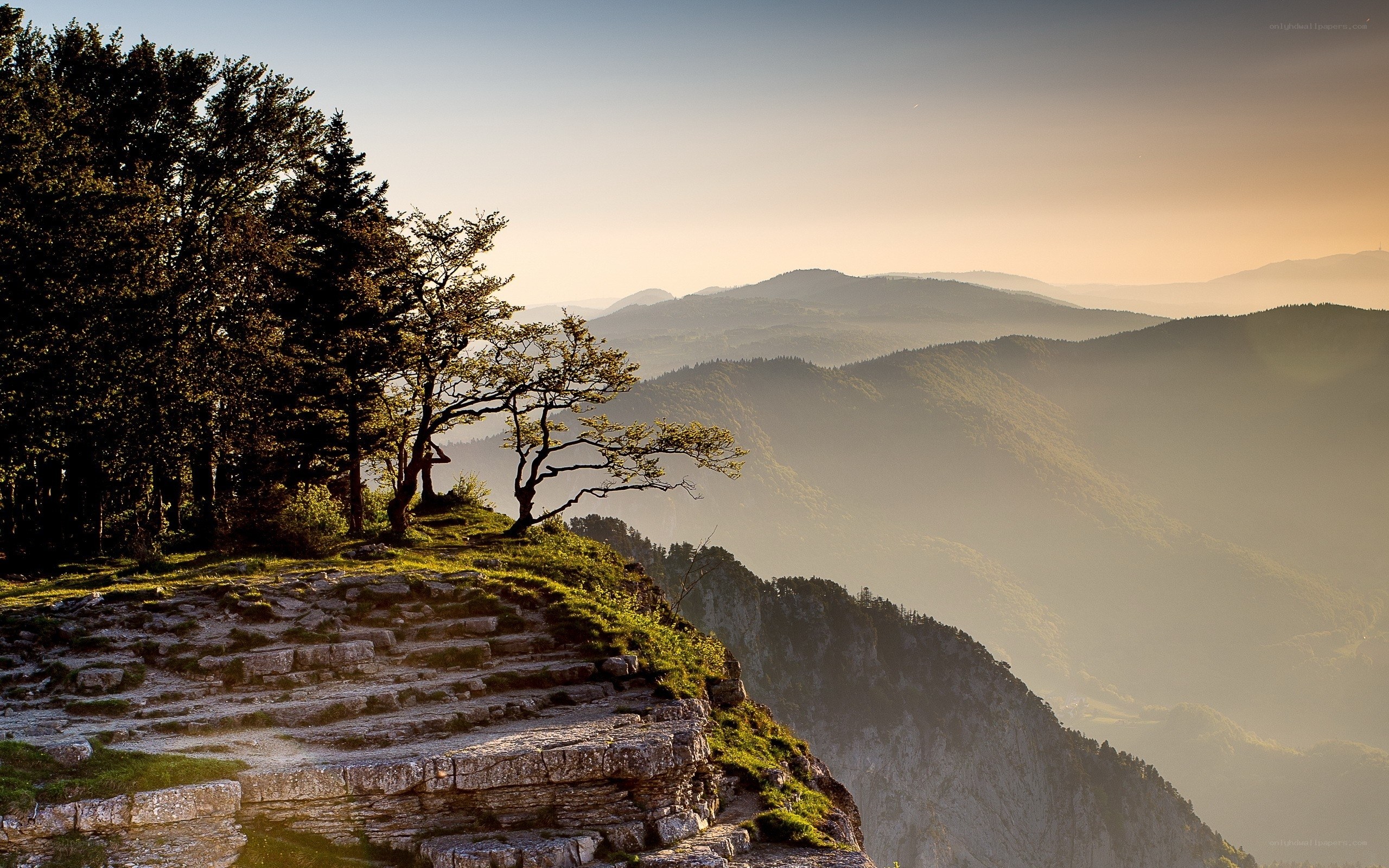 Mountain vista at sunrise