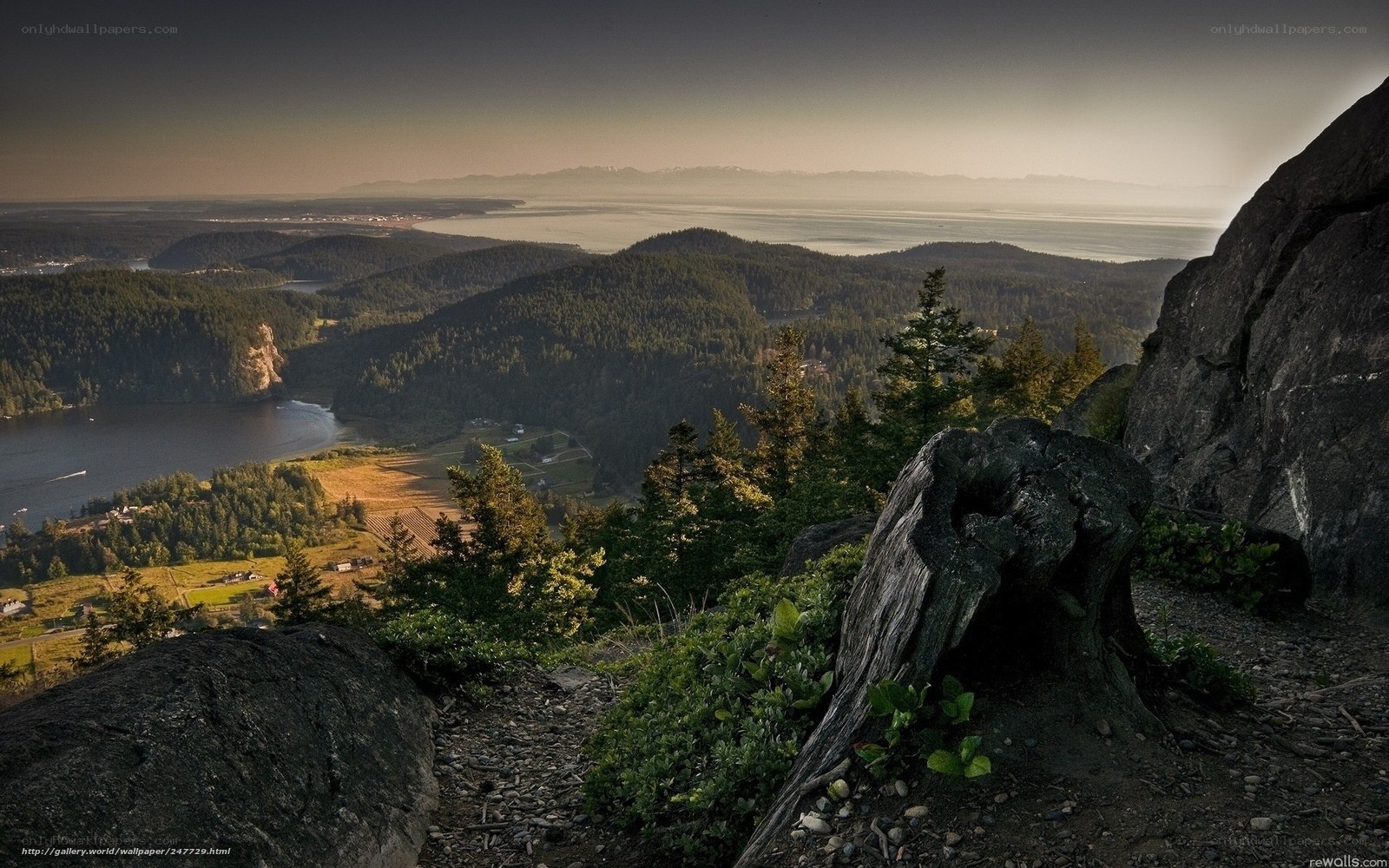 mountain vista overlooking coastal valley