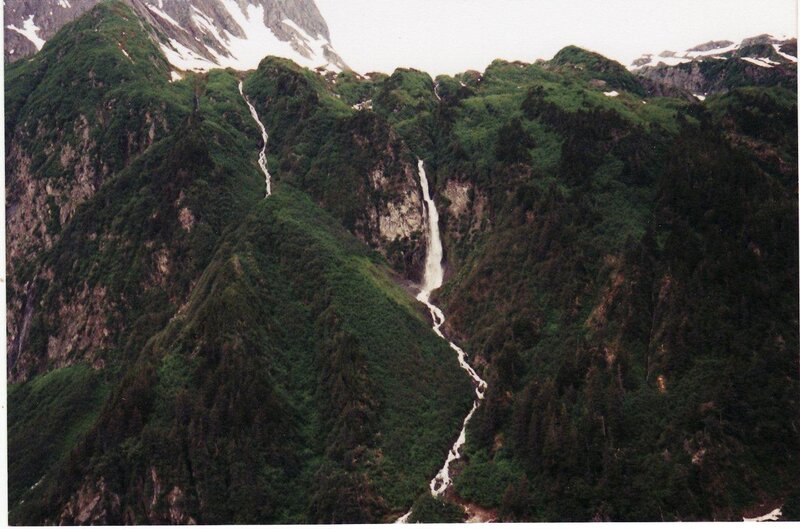 Mountain Waterfall — Green, Natural