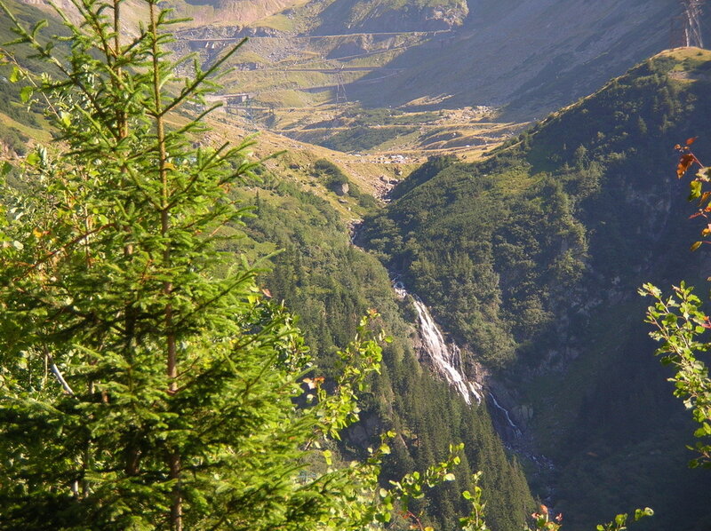 Mountain Waterfall — Green, Serene, Afternoon, Photograph, Trees