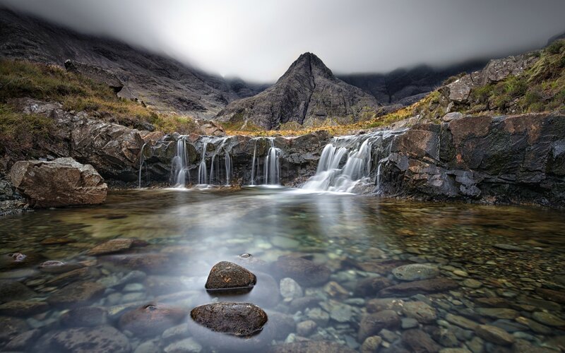Mountain Waterfall Stream