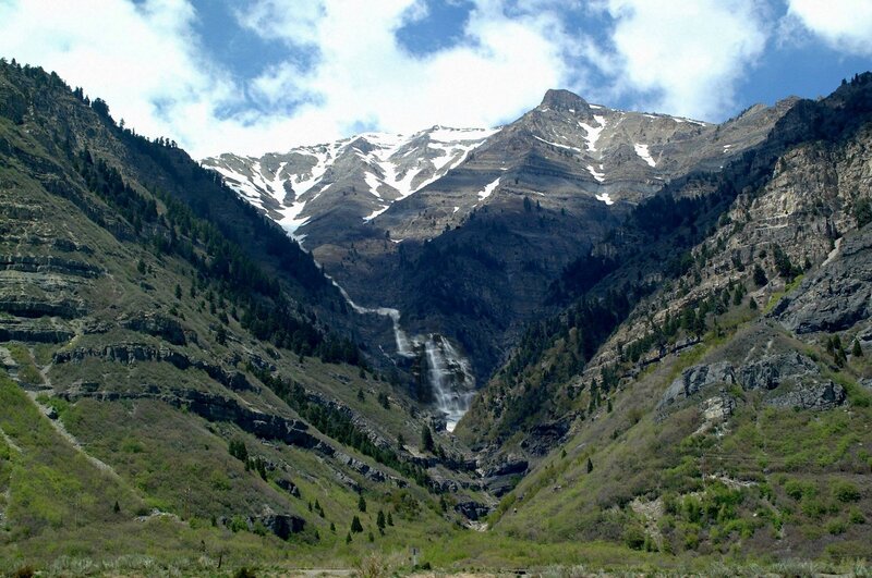 Mountain Waterfall Valley