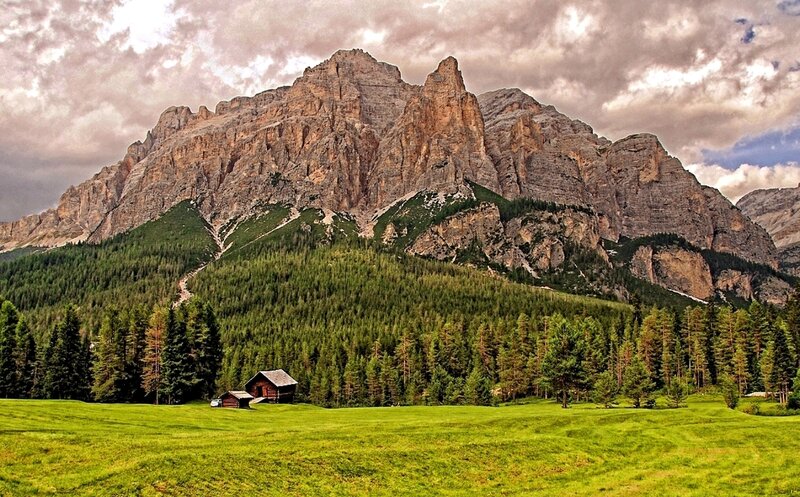 Mountain with Cabin