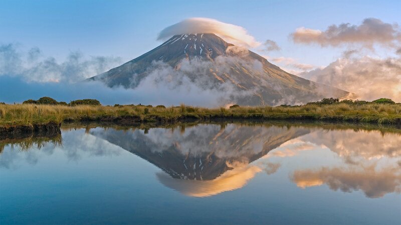 Mountain with Cloud Cap — Blue