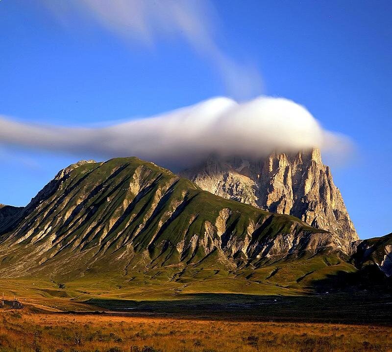 Mountain with cloud cap