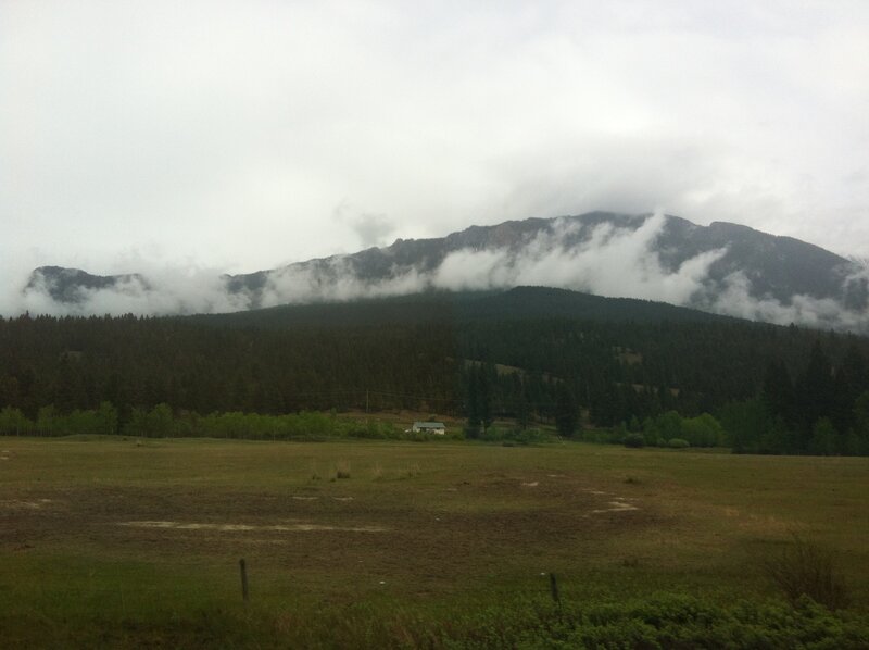 Mountain with Clouds — Green