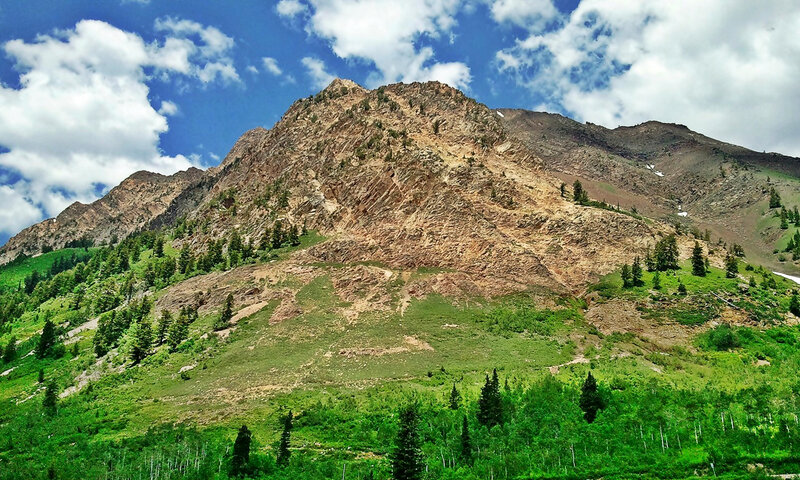 Mountain with Green Slopes