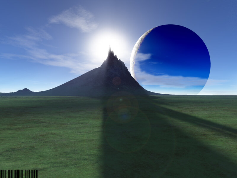 Mountain with Large Moon