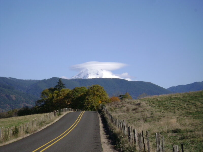 Mountain with Lenticular Cloud — Blue