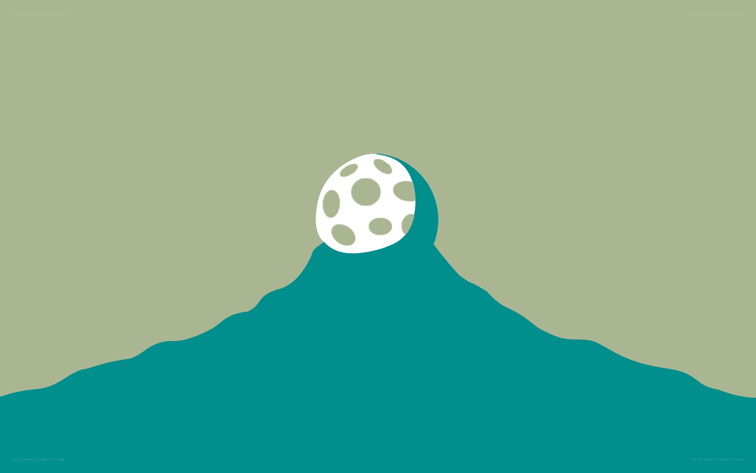 mountain with moon peak