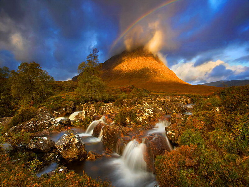 Mountain with Rainbow