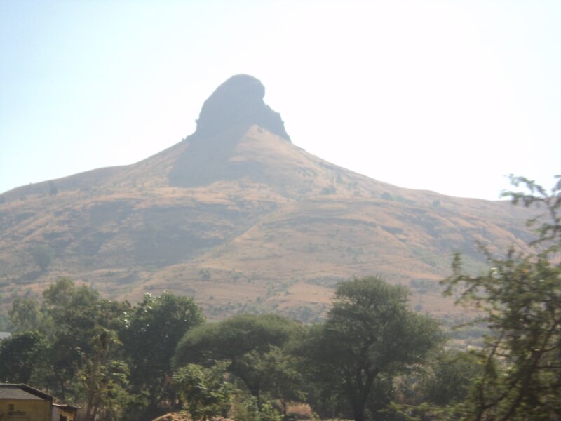 mountain with rock formation